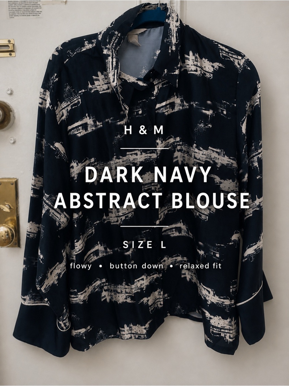 H&M Dark Navy Layered Blouse